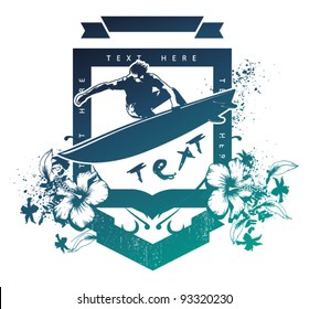 surf jump shield with stencil spirit