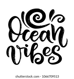 Surf lettering quote for posters, prints, cards. Surfing related textile design. Vector vintage illustration.