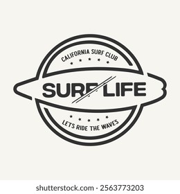 Surf Life Beach Logo Design