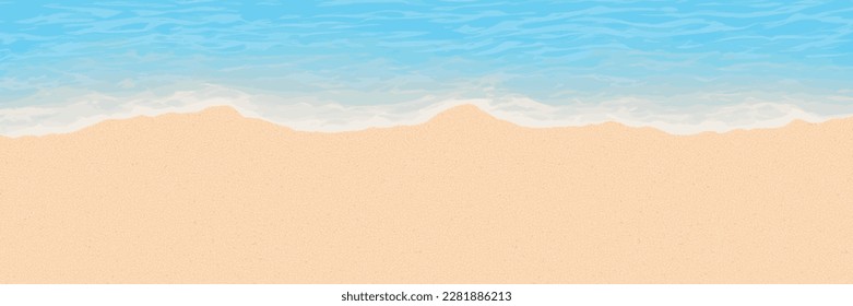 Surf line from above, seashore, sandy shore, panoramic view