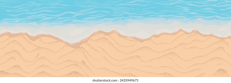 Surflinie von oben, Küste, Sandstrand, Panoramablick