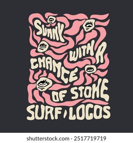 Surf Locos design for t-shirt and other item print, typography design