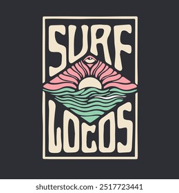 Surf Locos design para t-shirt e outras coisas