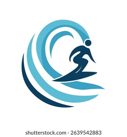surf logo design concept creative idea
