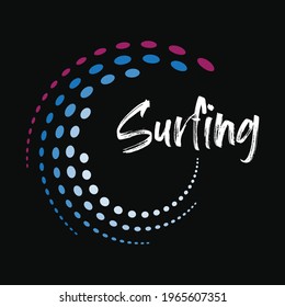 Surf logo design for your illustration. sea wave symbol style