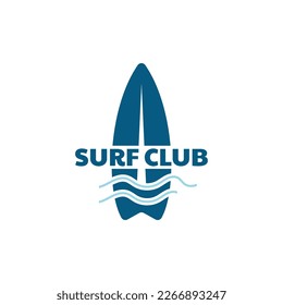 Surf Logo icon. Surfboard Vintage Logo Template.