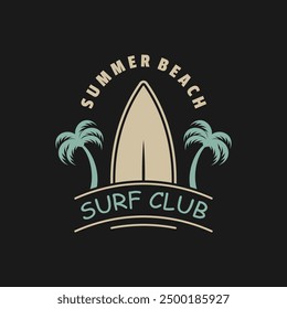 Surf Logo icon. Surfboard Vintage Logo Template.