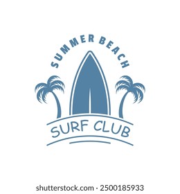 Surf Logo icon. Surfboard Vintage Logo Template.