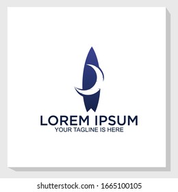 surf logo template design vector, holiday logo vector, traveling, beach sport logo template