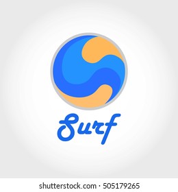 Surf Logo Template. Isolated.