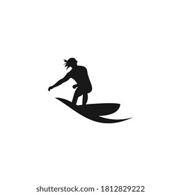 Surf logo template water sports design vector