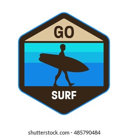 Surf logo template, Wave logo.