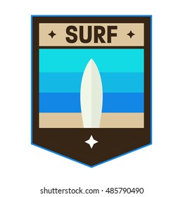 Surf logo template, Wave logo.