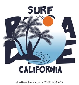 Surf Paradise Palmtree California Paradise