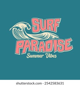 Surf Paradise Summer Vibes Retro Waves ocean design