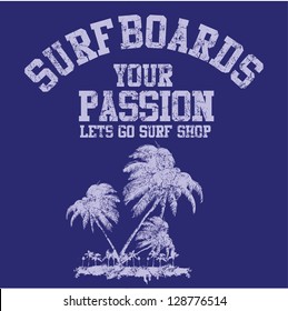 surf passion vector art