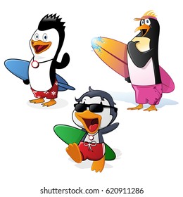 surf penguin set