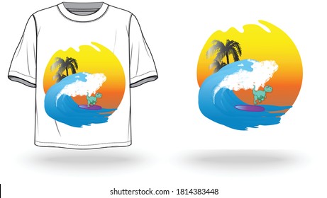 surf print kids pattern ready to print