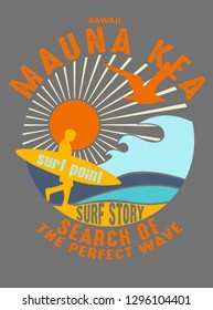surf print for t-shirt print