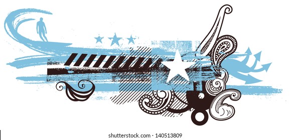 surf rider with big wave