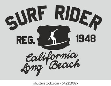 Surf Rider graphic design vector art