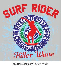 Surf Rider graphic design vector art