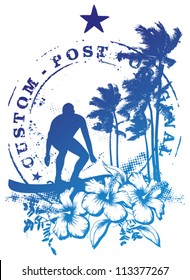surf rider with post stamp