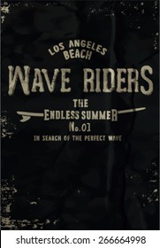 surf riders vintage print