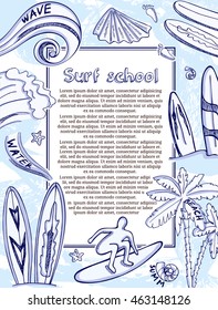 Surf school banners or flyer