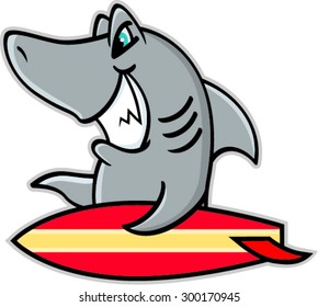 Surf of Sharks ,vector illustration