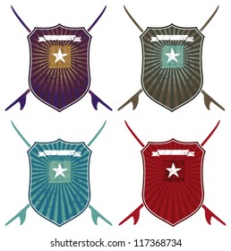 surf shields with star and tables