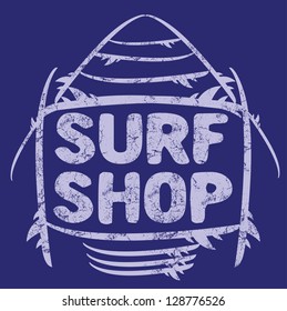 surf shop vector art