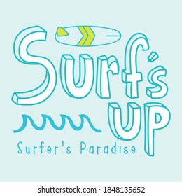 Surf Slogan Typography For Kids Summer Apparels