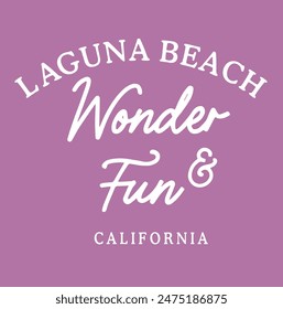 surf slogan vector , laguna beach slogan for apparel print