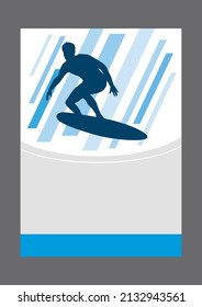 Surf sport background graphic for use as poster and flyer.