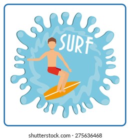 surf sport design, vector illustration eps10 graphic 