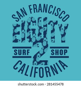 Surf sport pineapple  typography, t-shirt graphics, vectors