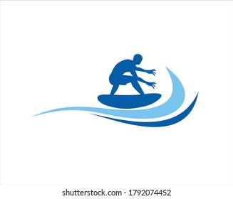 Surf: is a sport riding the waves with a skateboard.