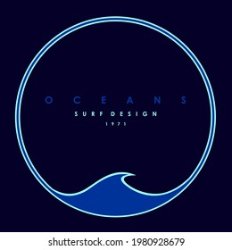 SURF STAMP VECTOR PRINT ART