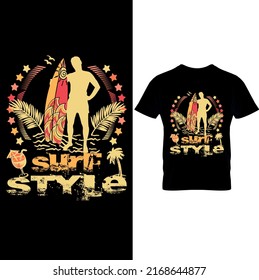  Surf Style – Summer T Shirt Design, Printable Sublimation Design.Summer T-Shirt, Summer Vibes T-Shirt, Summer Vacation Shirt.