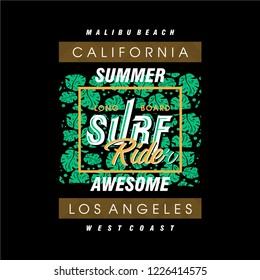surf summer awesome for cool typography tees design
