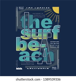 surf summer time graphic design typography for print t shirt