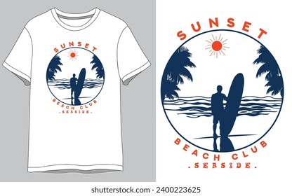 Surf Summer time Vector T shirt design