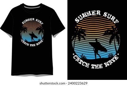 Surf Summer time Vector T shirt design