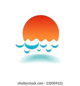 surf sun vector