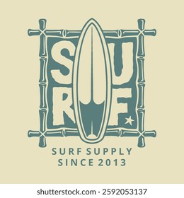 SURF SUPPLY vector logo illustration