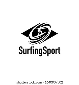 Surf Surfing Sport Team Logo Template Vector