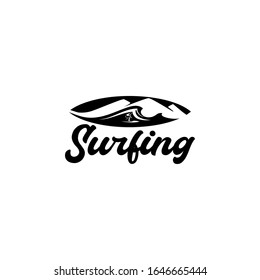 Surf Surfing Sports Team Logo Template Vector
