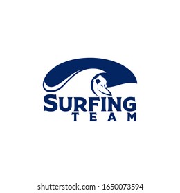 Surf Surfing Sports Team Logo Template Vector