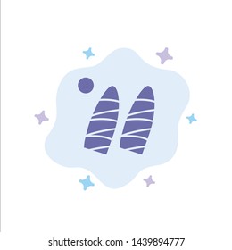 Surf, Surfing, Water, Sports Blue Icon on Abstract Cloud Background